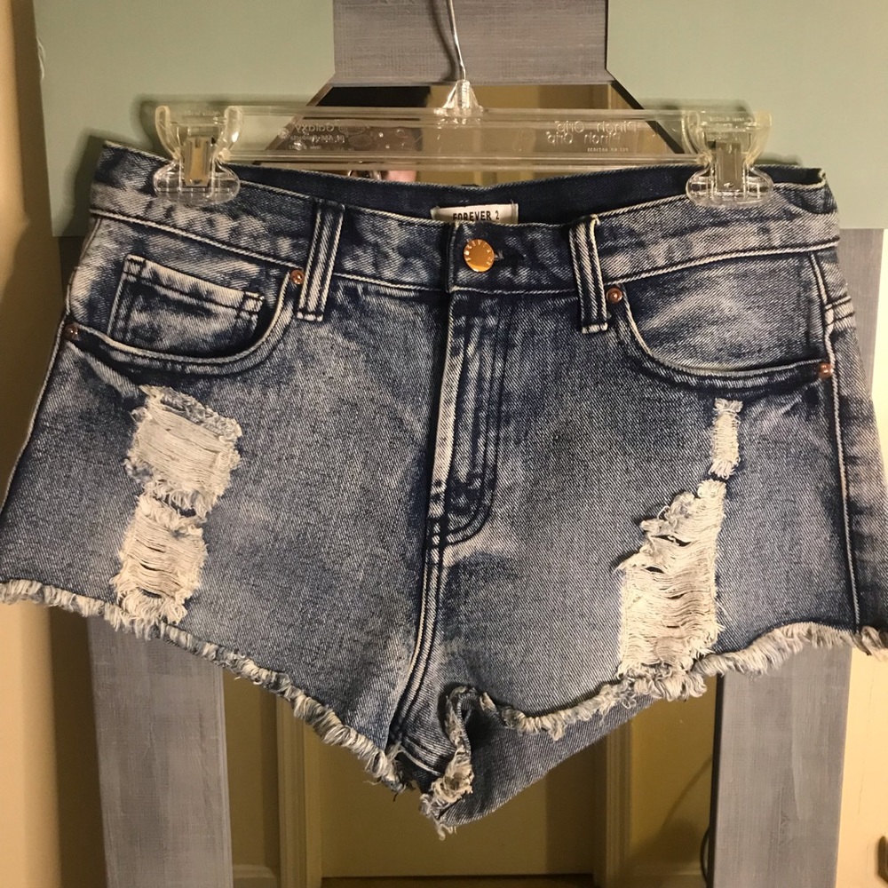 Distressed Jean Shorts